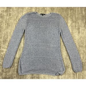 Chadwicks of Boston Sweater Womens Medium Blue Open Knit‎ Cotton